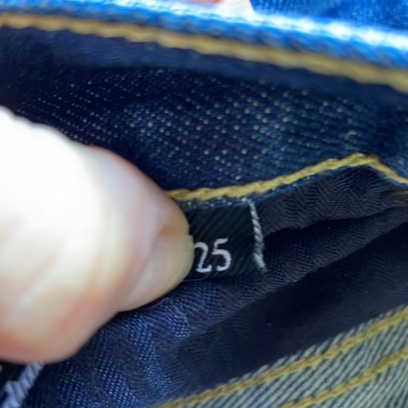 7 FOR ALL MANKIND WOMENS DARK DENIM JEAN SHORTS SIZE 25 LIKE NEW - Picture 10 of 11